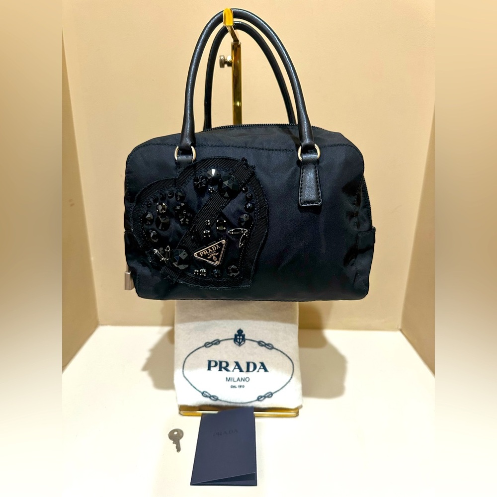 Prada Heart Evening Tessuto Handle Bag